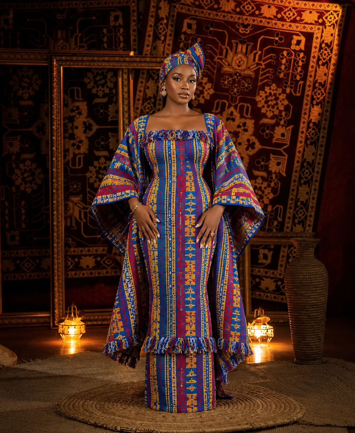 ROBE DRESS SET (Akwete) - Image 9