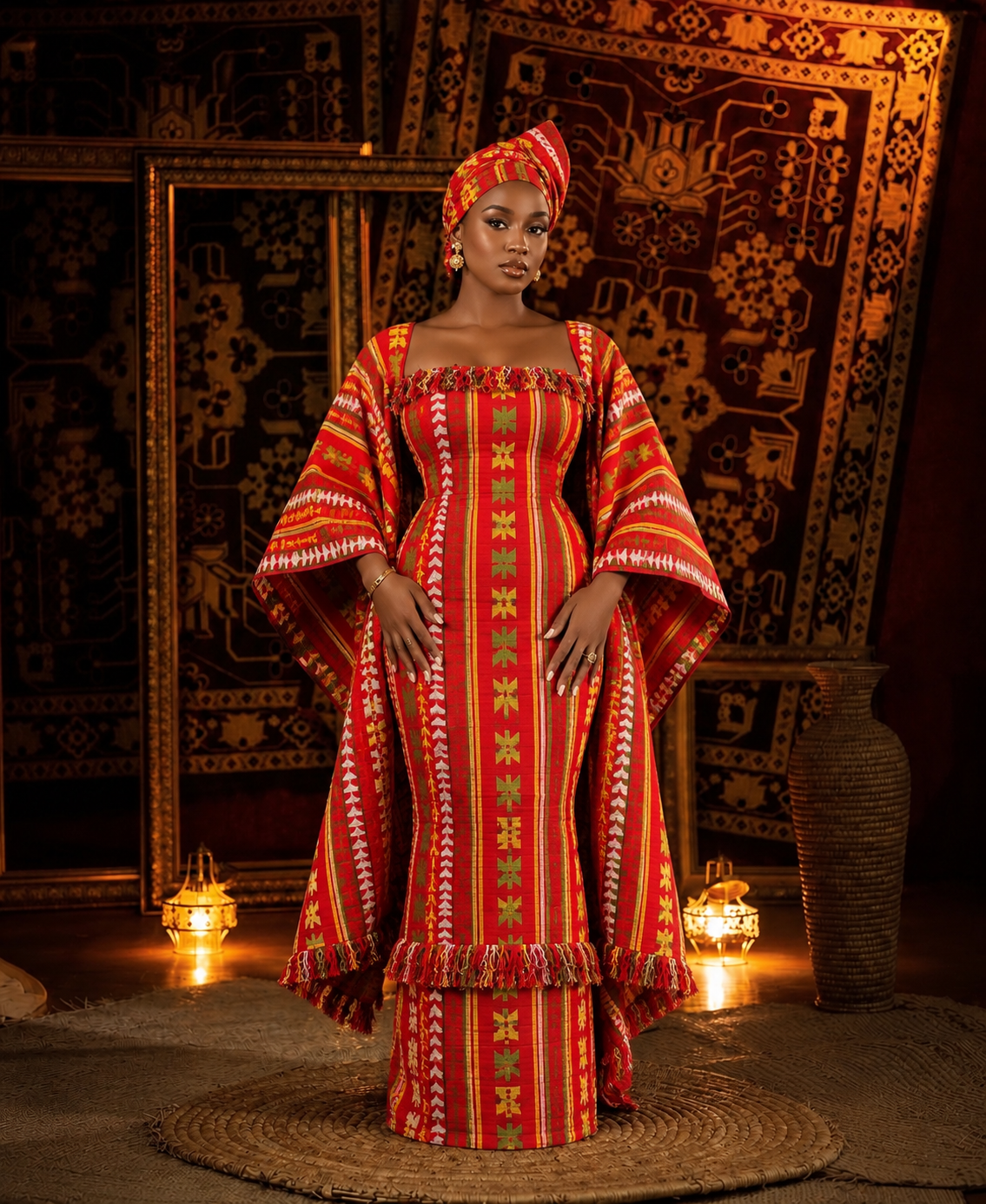ROBE DRESS SET (Akwete) - Image 10