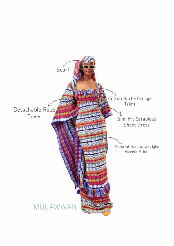 ROBE DRESS SET (Akwete) - Image 5