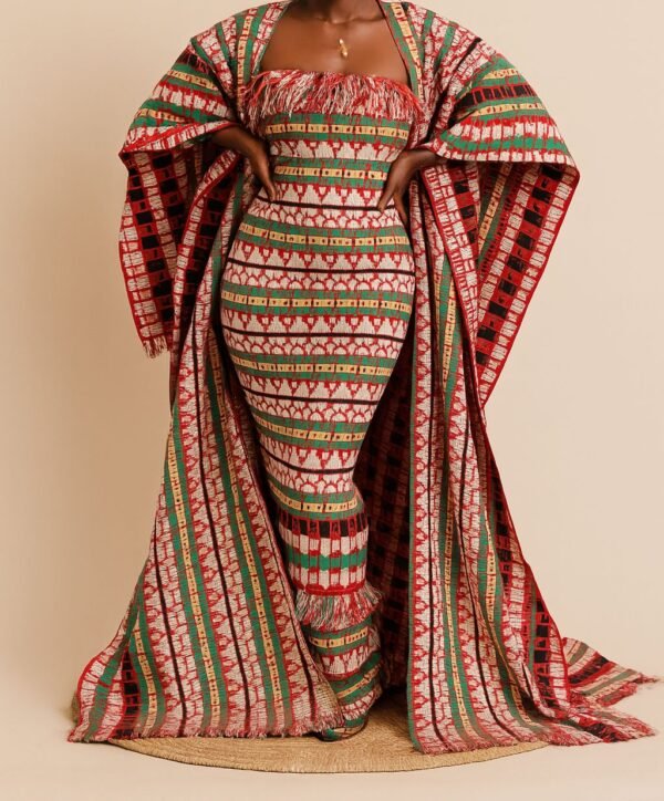ROBE DRESS SET (Akwete) - Image 6